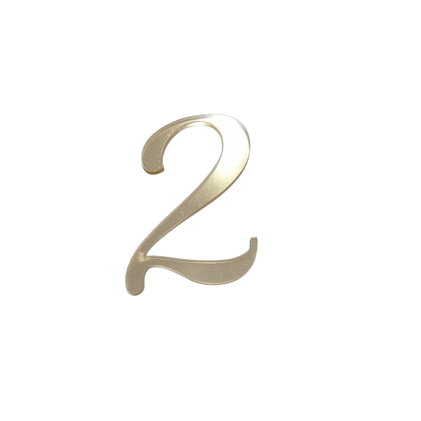 Engraving - mirror gold number 0-9 Engraving - mirror gold No. 2