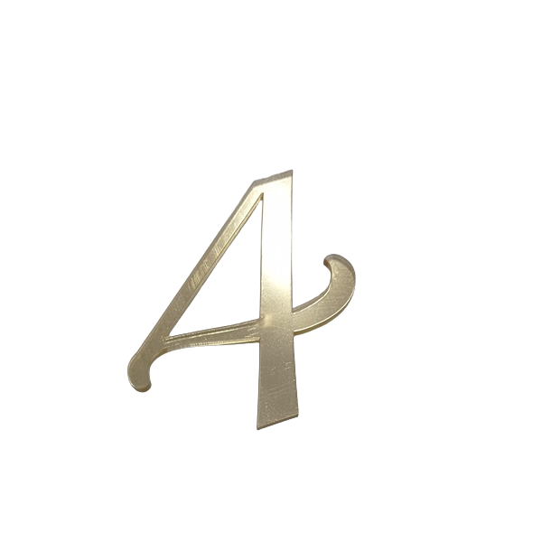 Engraving - mirror gold number 0-9 Engraving - mirror gold No. 4