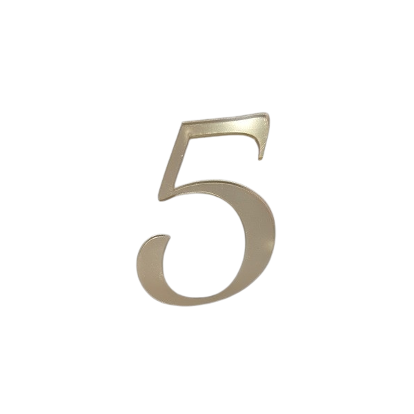 Engraving - mirror gold number 0-9 Engraving - mirror gold No. 5