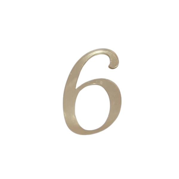 Engraving - mirror gold number 0-9 Engraving - mirror gold No. 6