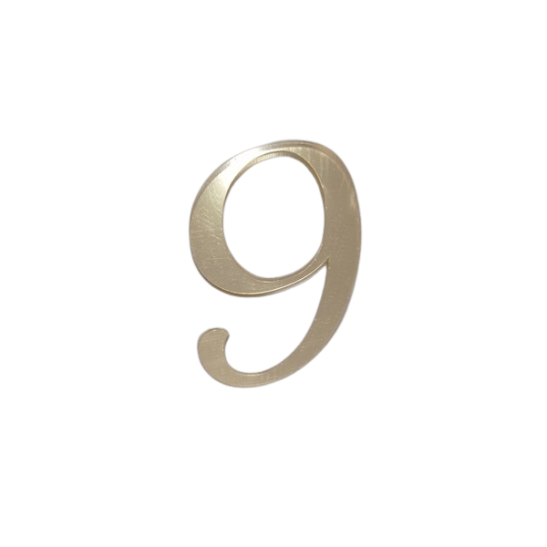 Engraving - mirror gold number 0-9 Engraving - mirror gold No. 9