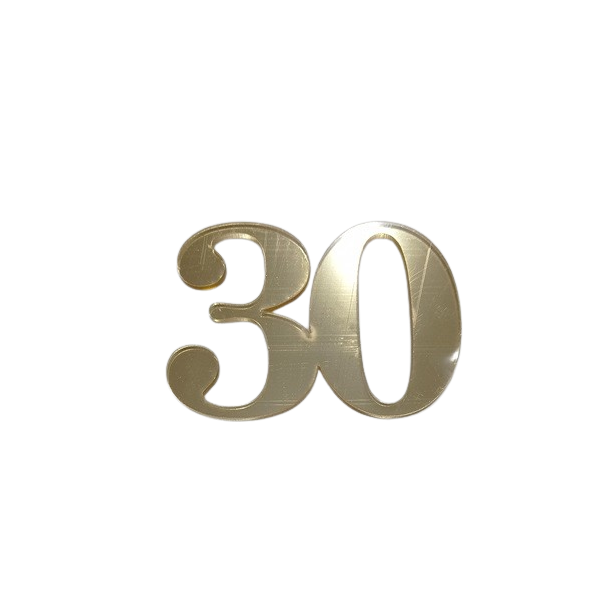 Zápich zlatý akryl č.30