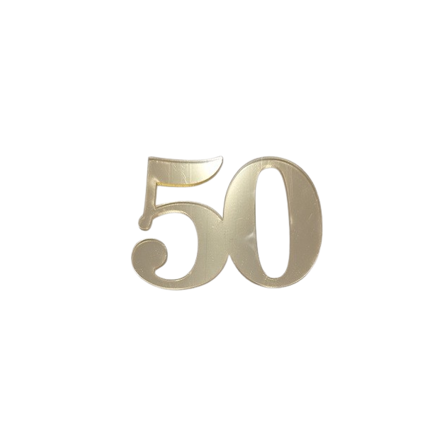 Zápich zlatý akryl č.50