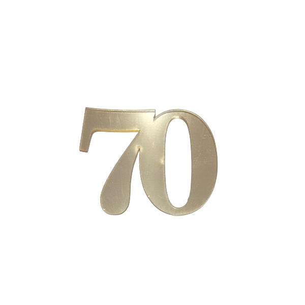 Zápich zlatý akryl č.70