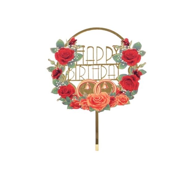 Zápich - Happy Birthday s ružami