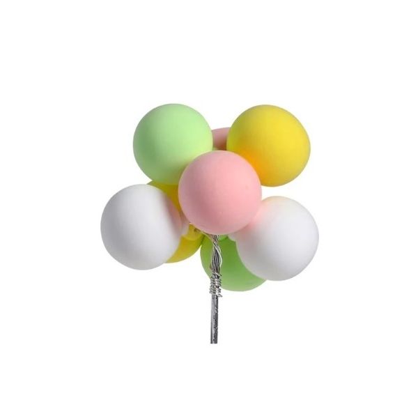 Punch colored balls 2.5 cm 8 pcs