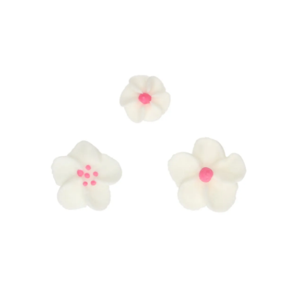 Flowers white - pink 32 pcs