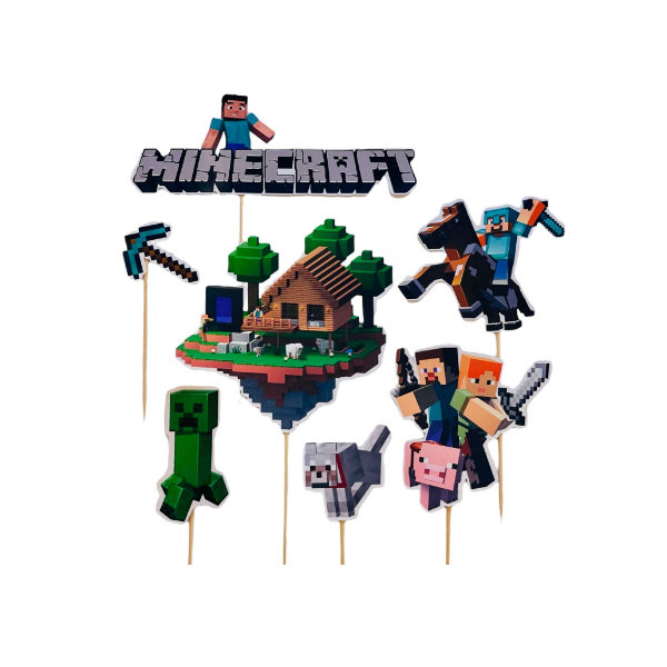 Zápich - Minecraft 7 ks papier