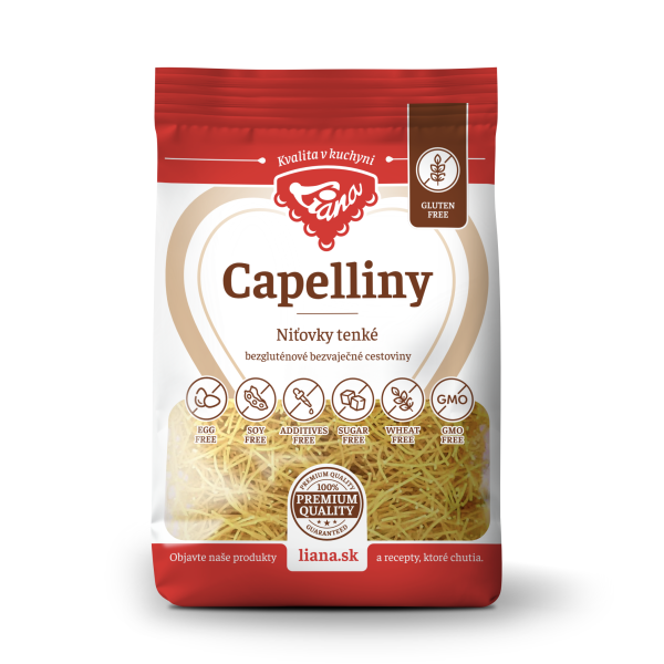Cestoviny bezlepkové Capelliny - Niťovky tenké 200g
