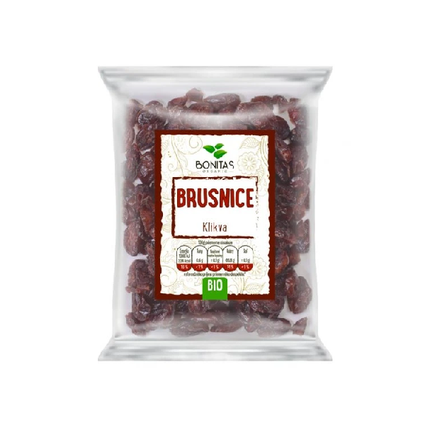Brusinky BIO slazené třtinovým cukrem