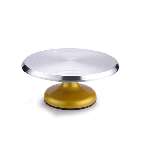 Swivel stand silver-gold aluminum 30 cm