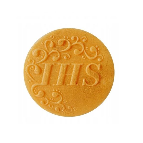 Gold IHS guest decoration 7.5 cm