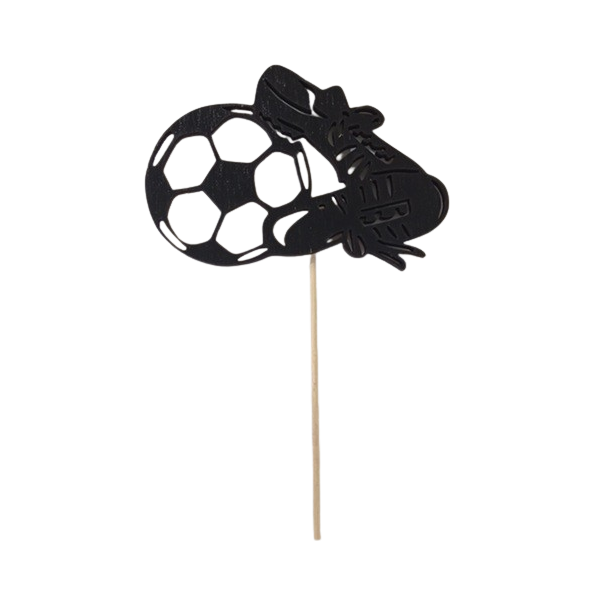 Indentation - soccer ball and wooden cleats