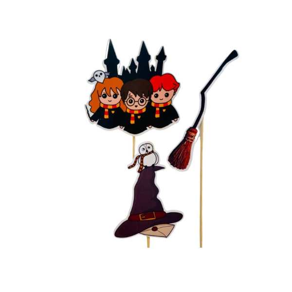 Harry Potter broom and hat set 3 pcs