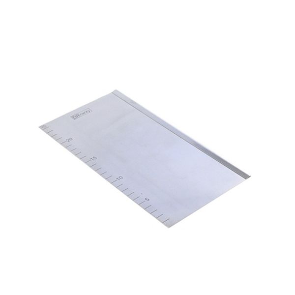 Stainless steel dough spatula with scale 25x13 cm