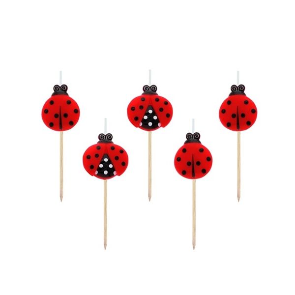 Ladybug cake candle 5 pcs