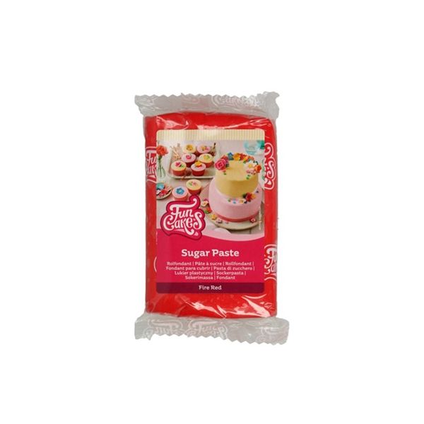 Sugar Paste Fire Red 250g