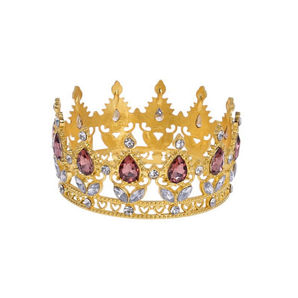 Goldkrone mit braunen Steinen