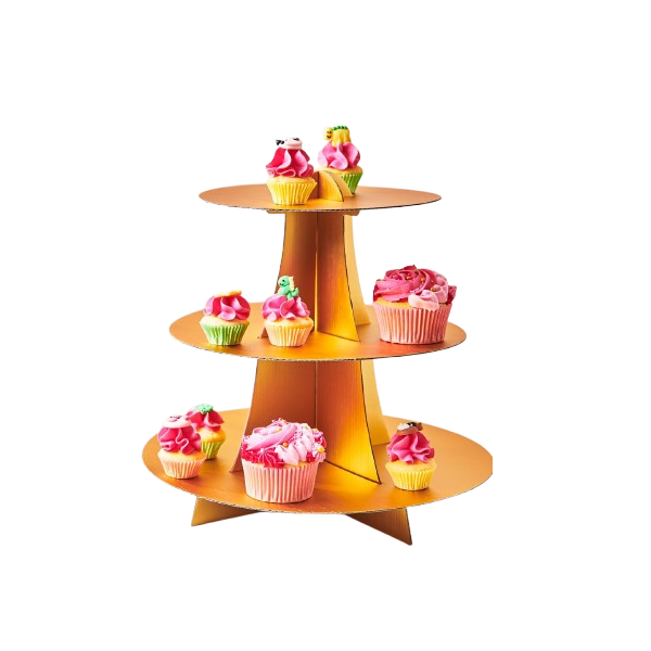 Gold 3-tier muffin stand