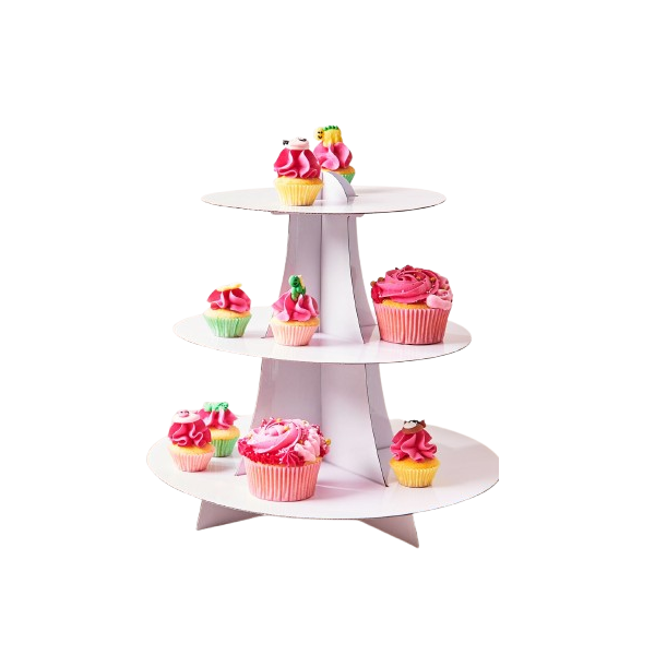 Stojan na muffiny biely 3 poschodový