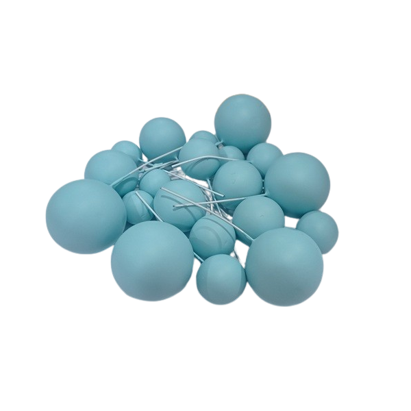 Hellblaue matte Perlen 20 Stk