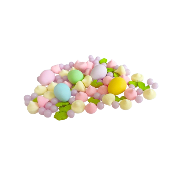 Sprinkle meringue, balls and pastel eggs 40 g