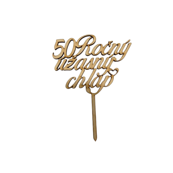 Amazing guy with number 50 wood