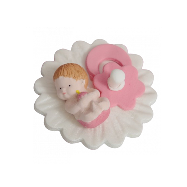 Baby with pink pacifier