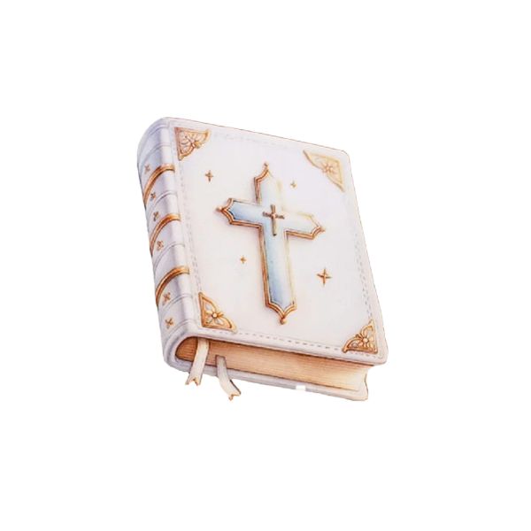 Bible for a boy made of wood