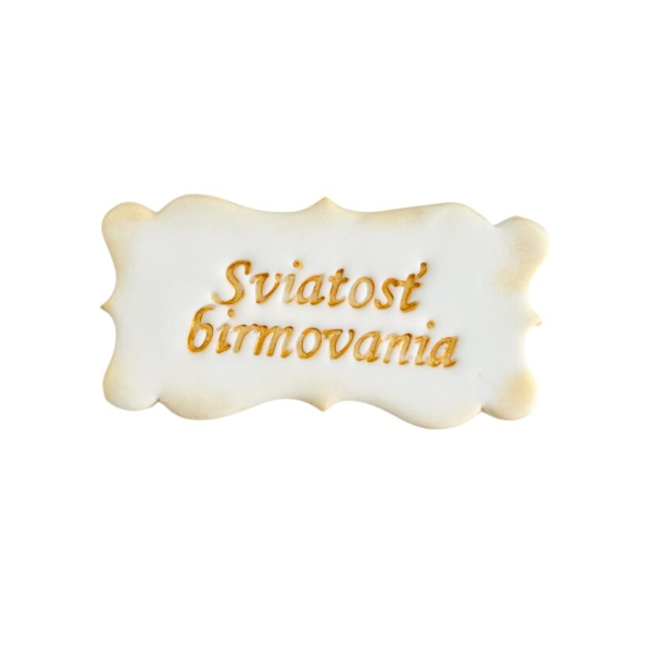 Tabuľka s nápisom Sviatosť birmovania Tabuľka s nápisom Sviatosť birmovania