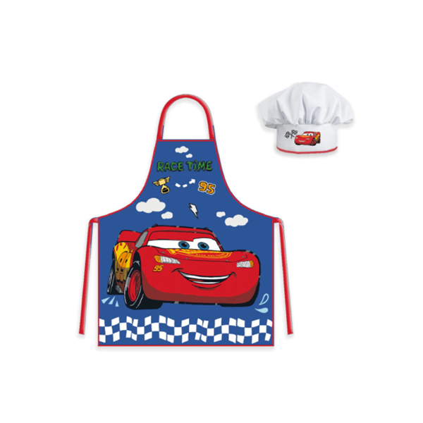 Dětská zástěra McQueen + čepice