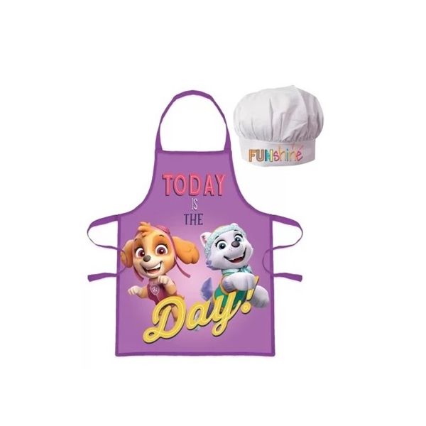 Dětská zástěra Paw Patrol Skye a Everest Today + čepice Dětská zástěra Paw Patrol Skye a Everest Today + čepice