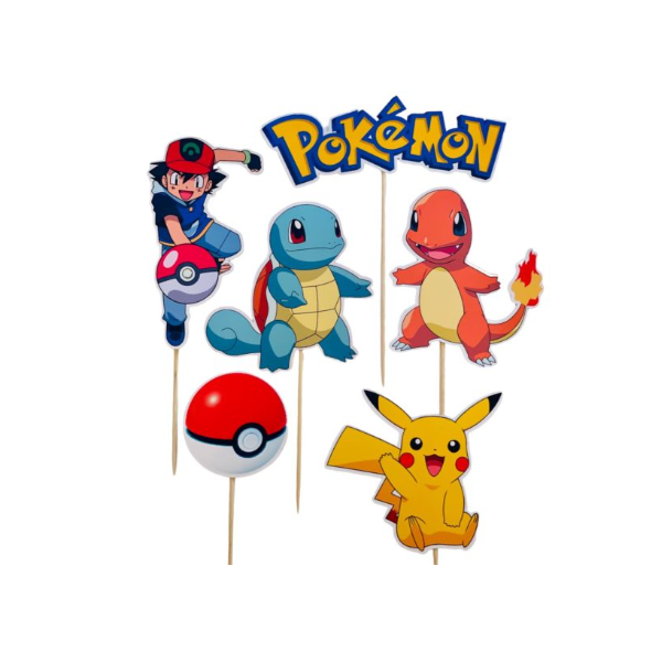 Zápich - Pokémoni 6 ks papier