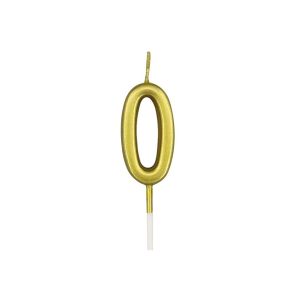 Candle - gold 4.5 cm Gold candle 4.5 cm No.0