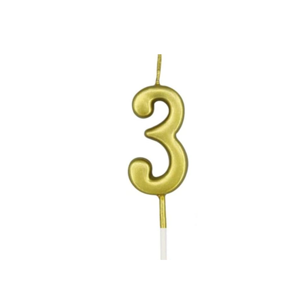 Candle - gold 4.5 cm Candle - gold 4.5 cm No.3