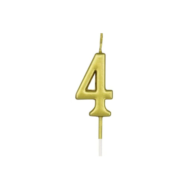 Candle - gold 4.5 cm Candle - gold 4.5 cm No. 4