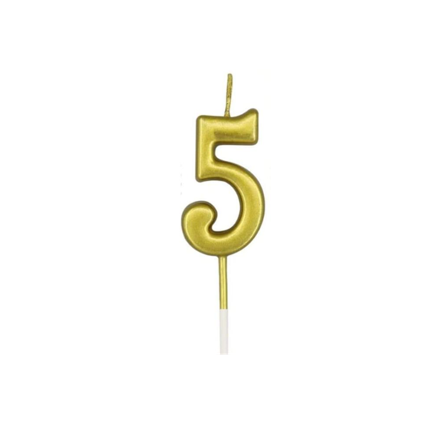Candle - gold 4.5 cm Candle - gold 4.5 cm No.5