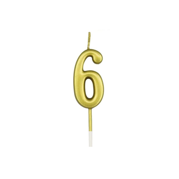 Candle - gold 4.5 cm Candle - gold 4.5 cm No. 6