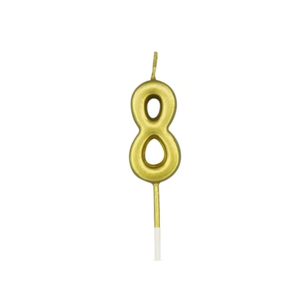 Candle - gold 4.5 cm Candle - gold 4.5 cm No. 8