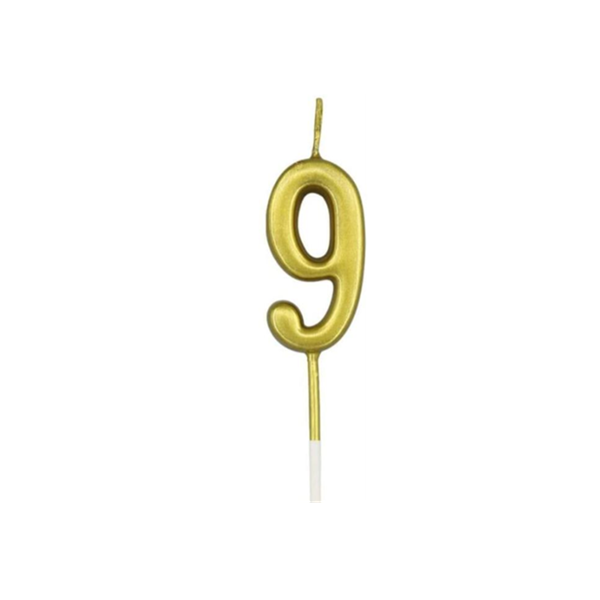 Candle - gold 4.5 cm Candle - gold 4.5 cm No. 9