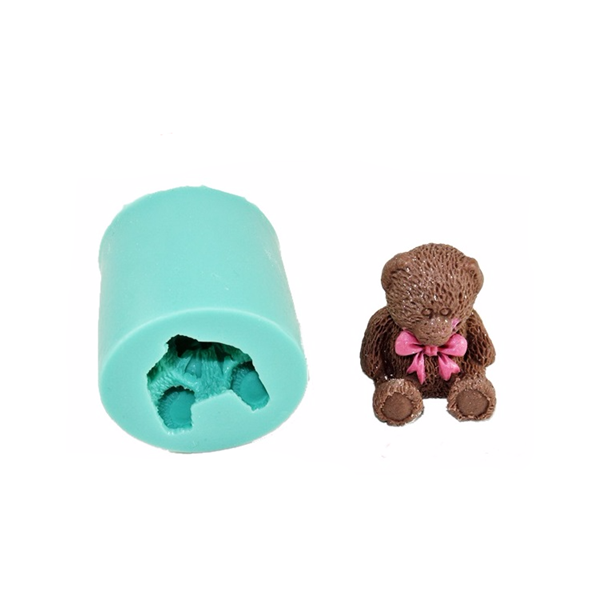 Silikonform Teddybär mit Schleife