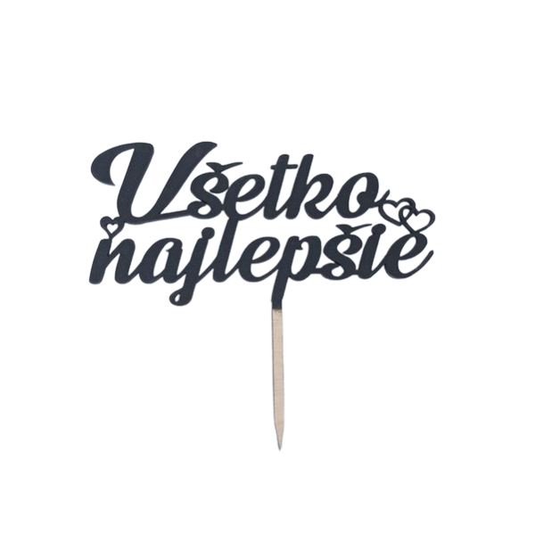 Tłoczenie - wszystko co najlepsze czarne drewno 13 cm