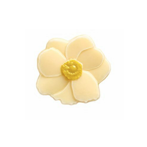 Decorative chocolate flowers white 10 pcs