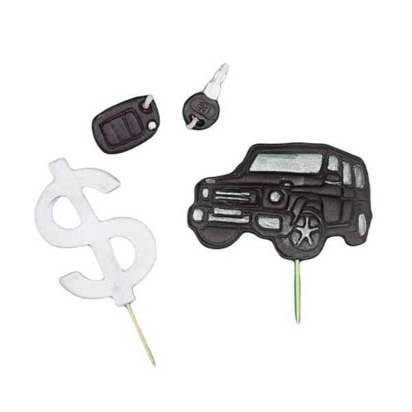 Car key, keys, silver dollar 3 pcs