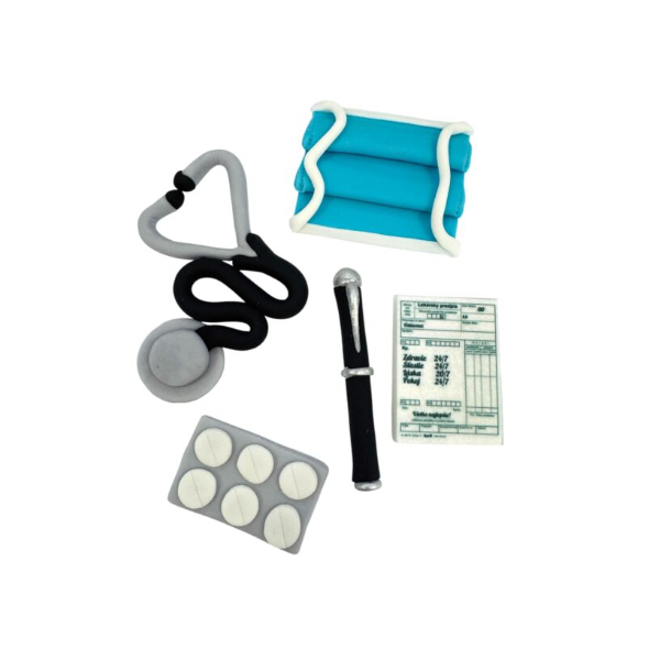 Doctor set - mask, stethoscope, prescription