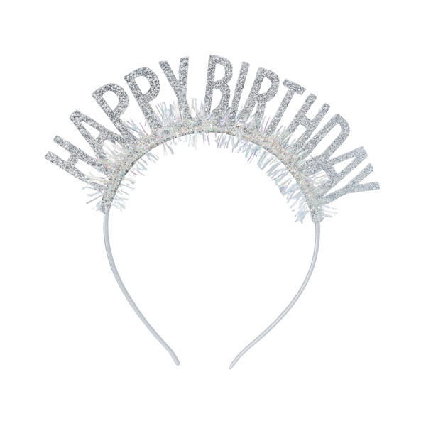 Čelenka Happy Birthday strieborná
