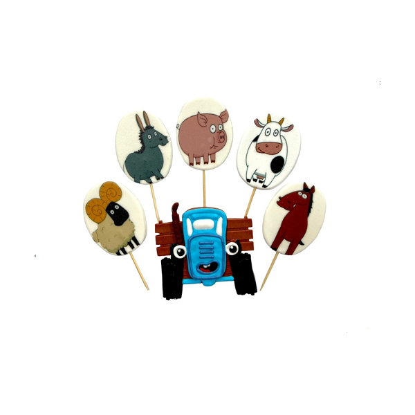 Traktor i cukierkowe zwierzątka 2D