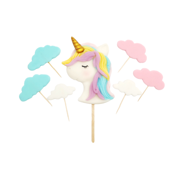 Prägeset mit Einhorn und Zuckerwolken