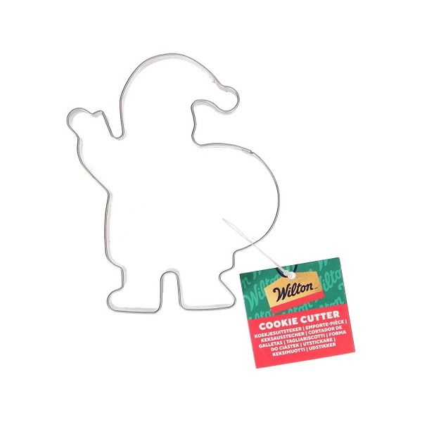 Lebkuchenausstecher Weihnachtsmann aus Edelstahl, 10 cm