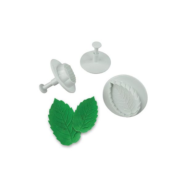 Vykrajovačka listy ruže s piestom 3 ks